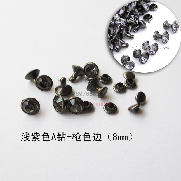 现货管钻撞钉DIY钻钉宠物脖套玻璃A钻皮带铆钉镶钻钮扣彩色详情16