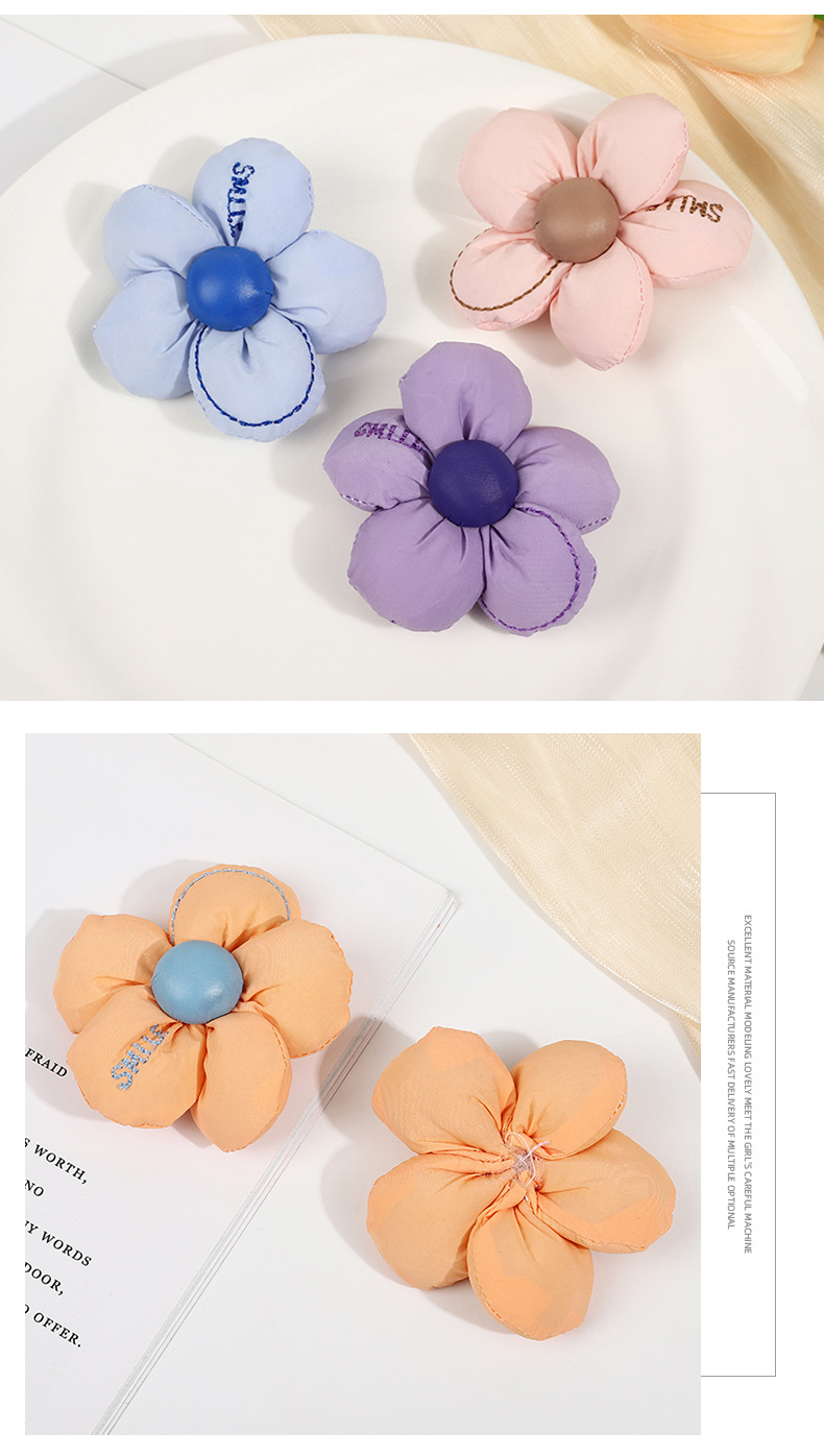 diy布艺充棉立体五瓣花朵配饰 鞋花手工配件衣服辅料花朵现货批发详情11