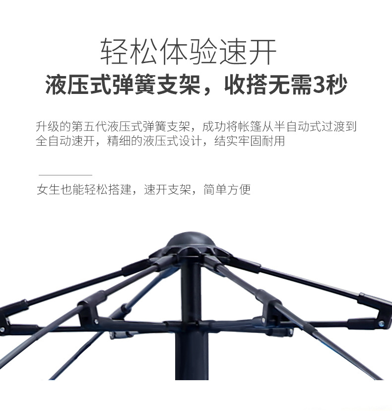 Cool Travel Outdoor Camping Tent 2-3-4 person Fully automatic tent Spring-type quick-opening sun Protection camping tent pic 3