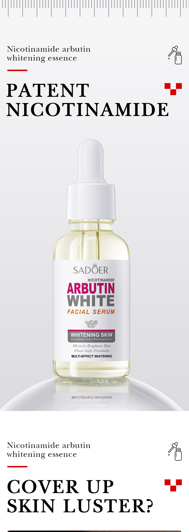 SADOER nicotinamide arbutin brightening skin tone cross-border trade pic 1