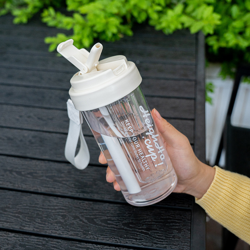 茶隔双饮咖啡杯便携户外手提杯子大容量随手塑料吸管杯女生办公室详情2