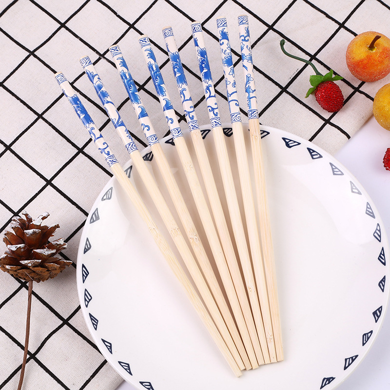 Factory direct sales of 10 sets of flower-shaped chopsticks, bamboo chopsticks, eco-friendly and natural chopsticks. Wholesale two-yuan store supply pic 10