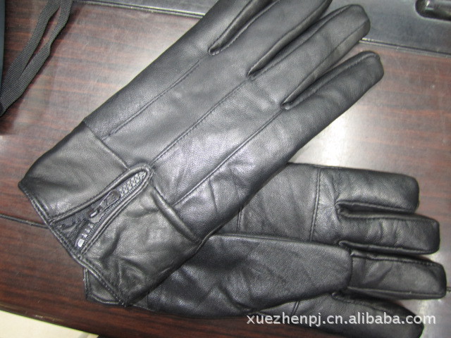 Cross-border genuine leather gloves for men, cyclists, students, Korean version, warm, fleece, thickened cotton, waterproof for driving and riding electric bikes pic 21