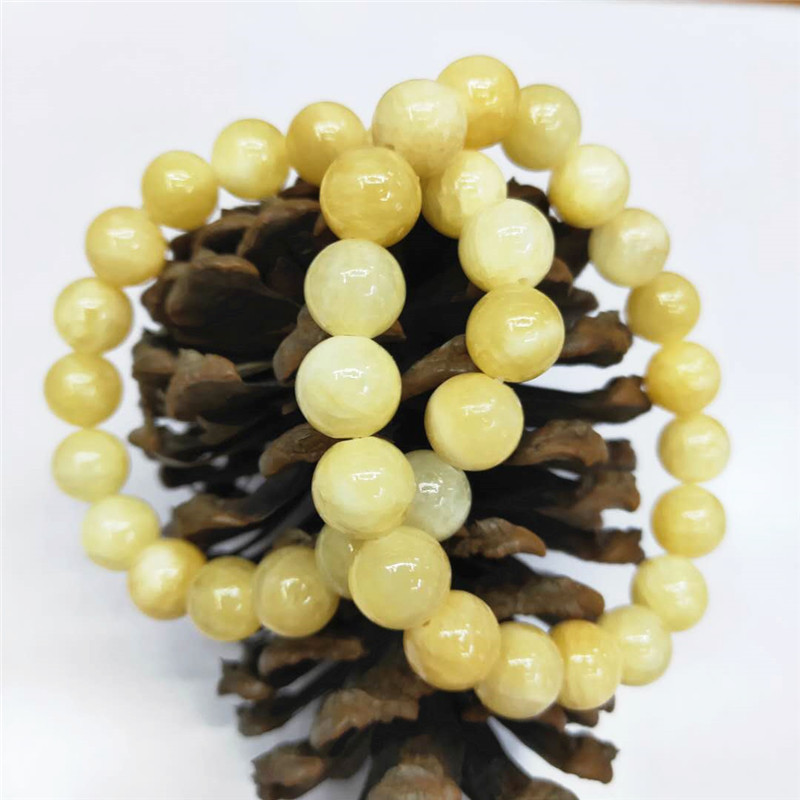 Wholesale of new type of natural beige jade bracelets, DIY beige jade bracelets, direct sales from the manufacturer of natural stone bracelets pic 2