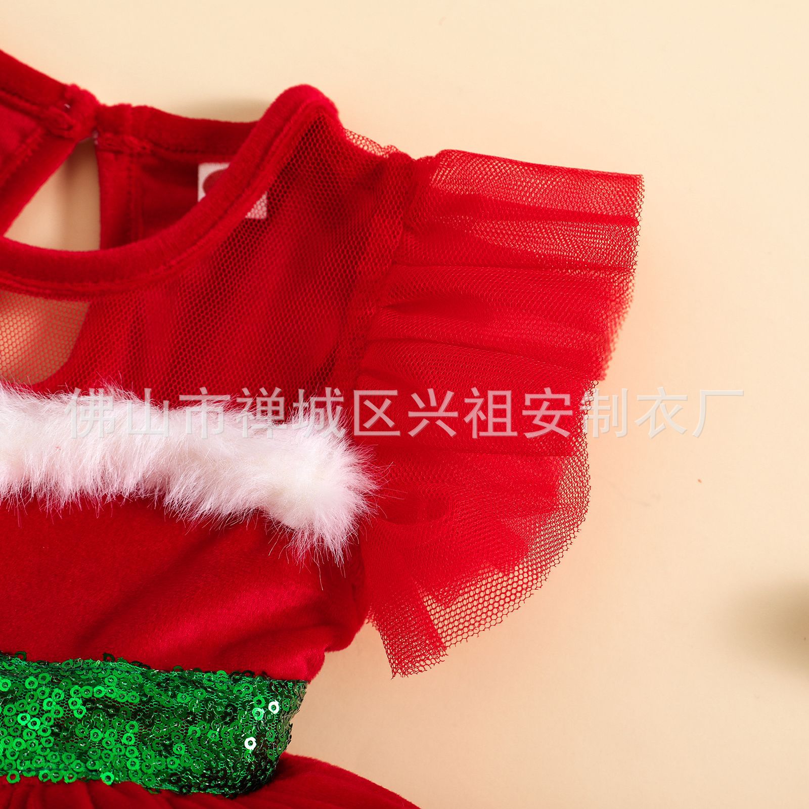 圣诞节女童童裙蓬蓬裙小童休闲小礼服女童公主裙连衣裙详情5