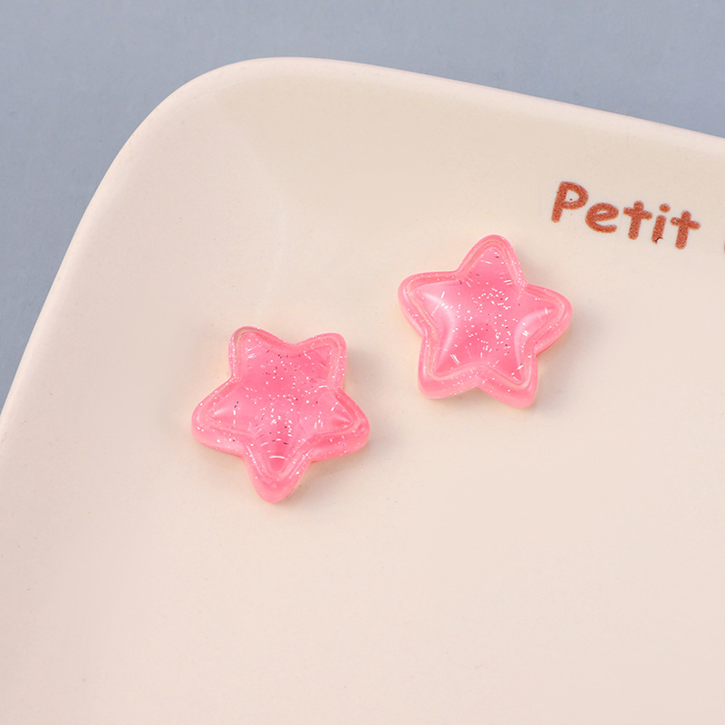 卡通冰透星星树脂配件DIY手机壳发卡奶油胶贴片饰品配件材料批发详情5