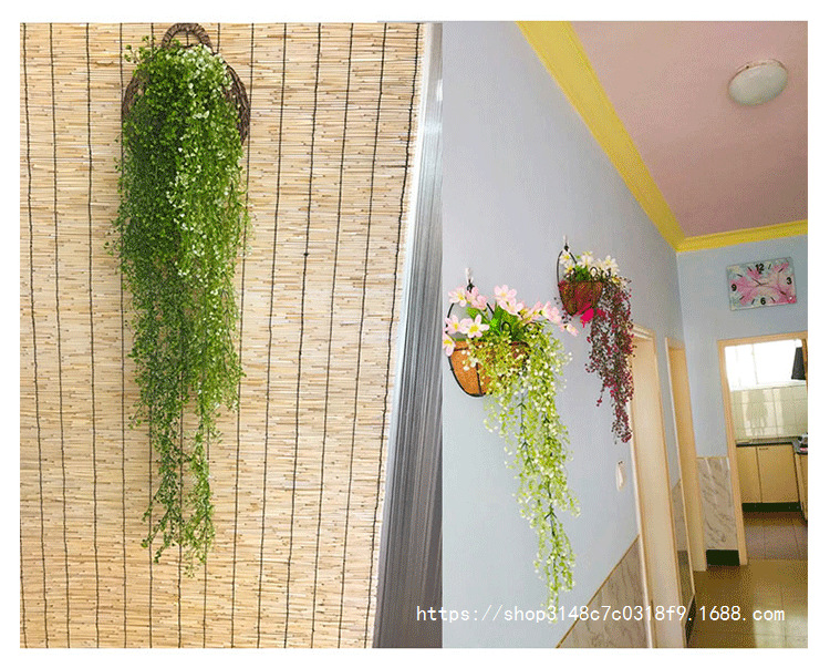仿真花藤条花藤假花绢花金钟柳壁挂客厅商铺管道墙面装饰室内绿植详情10
