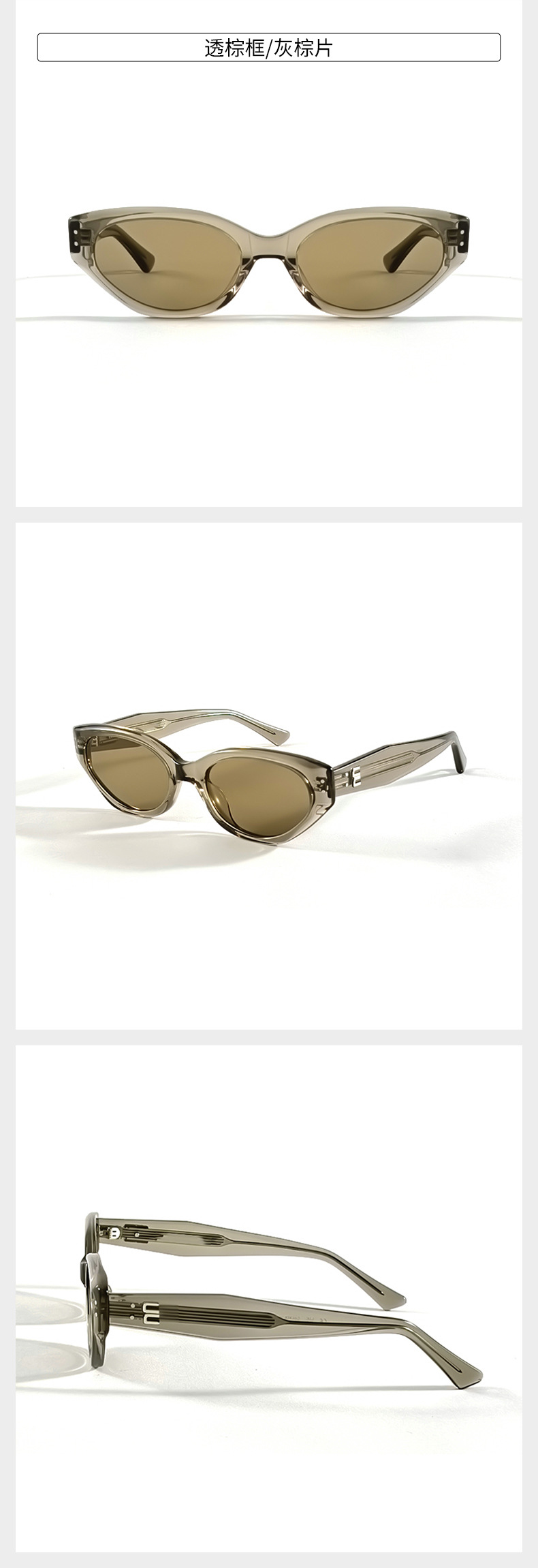 New cat-eye gm sunglasses for women, ROCOCON high-end board, uv protection 嗮, fashionable and versatile sunglasses for men pic 29