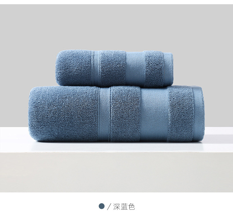 新款外贸大尺寸浴巾吸水男女通用100%纯棉加厚大浴巾套装详情5