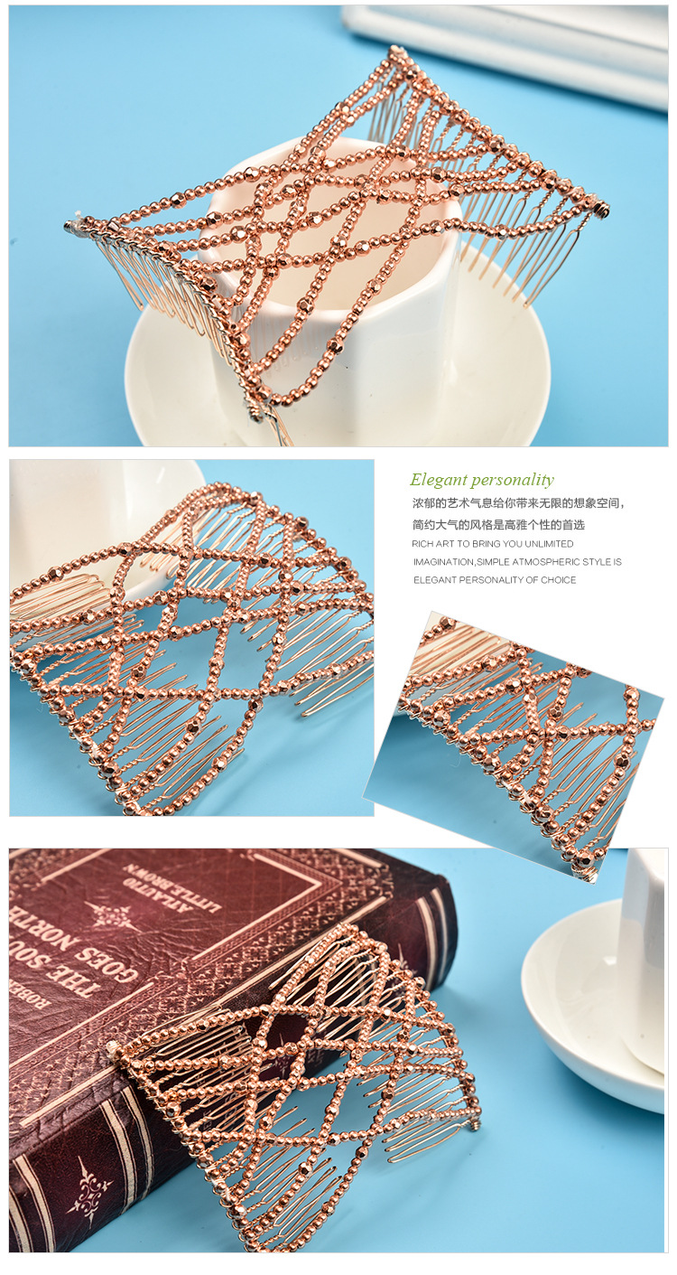 Wholesale of new electroplated hair pullers, magic hair combs, woven beaded combs and hair accessories on AliExpress and Amazon in Europe and America pic 10