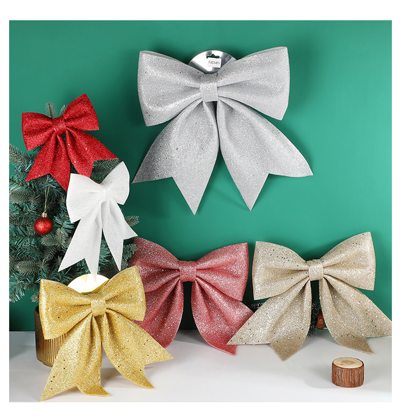 New Christmas bow pendants from the original manufacturer, creative Christmas tree bow decorative pendants, Christmas window decorations pic 10