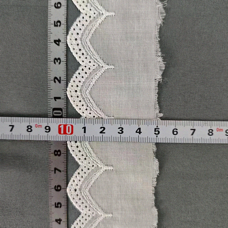 Wholesale of cotton embroidered lace, hollowed-out lace, embroidered skirt hem, clothing accessories, milk silk, perforated, barcode 2.5 pic 56
