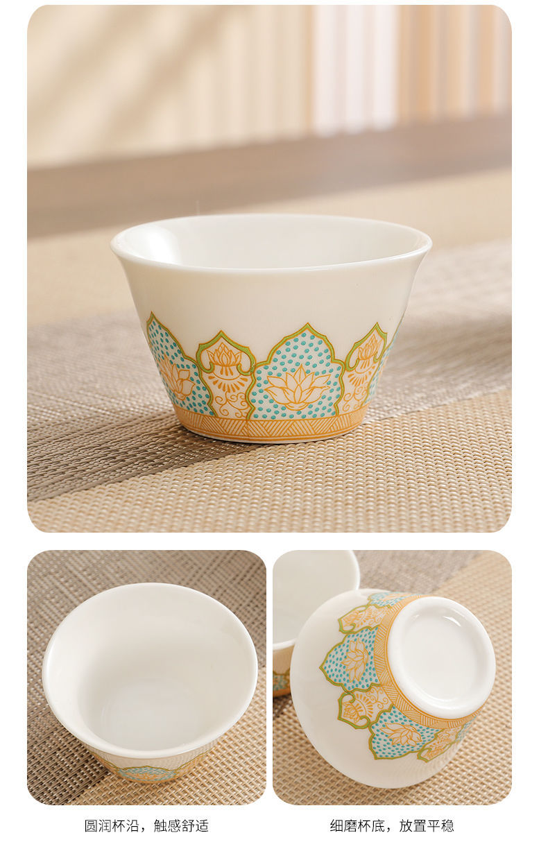 Travel tea set, outdoor portable ceramic quick customer cup, business gift, company event practical souvenir pic 14