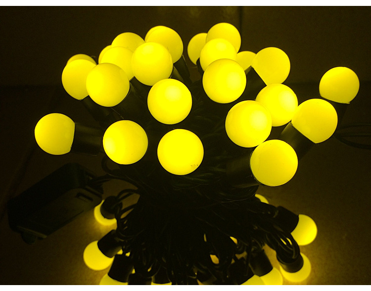 Factory direct sales of led small round ball light strings, outdoor spherical RGB seven-color light strings, decorative light strings, Halloween lights pic 4