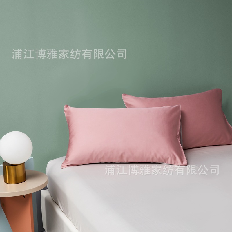 New Product 2022 Light Luxury Pair Pillowcase, 60-count long-staple cotton AB panel design, double-piece universal pillowcase wholesale pic 26
