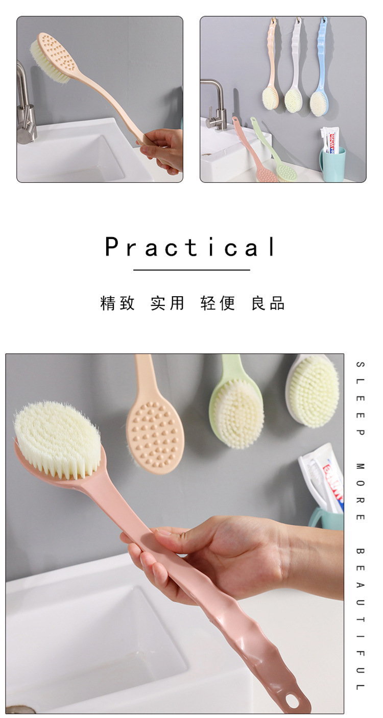 搓澡神器浴刷长柄软毛洗澡刷搓澡巾沐浴球强力不求人搓背后背刷子详情3
