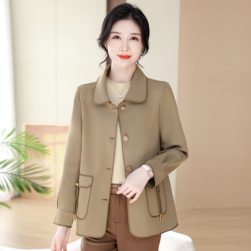 New autumn coat for middle-aged mothers in 2024, a new Chinese-style and stylish spring and autumn woolen overcoat for middle-aged and elderly women pic 22