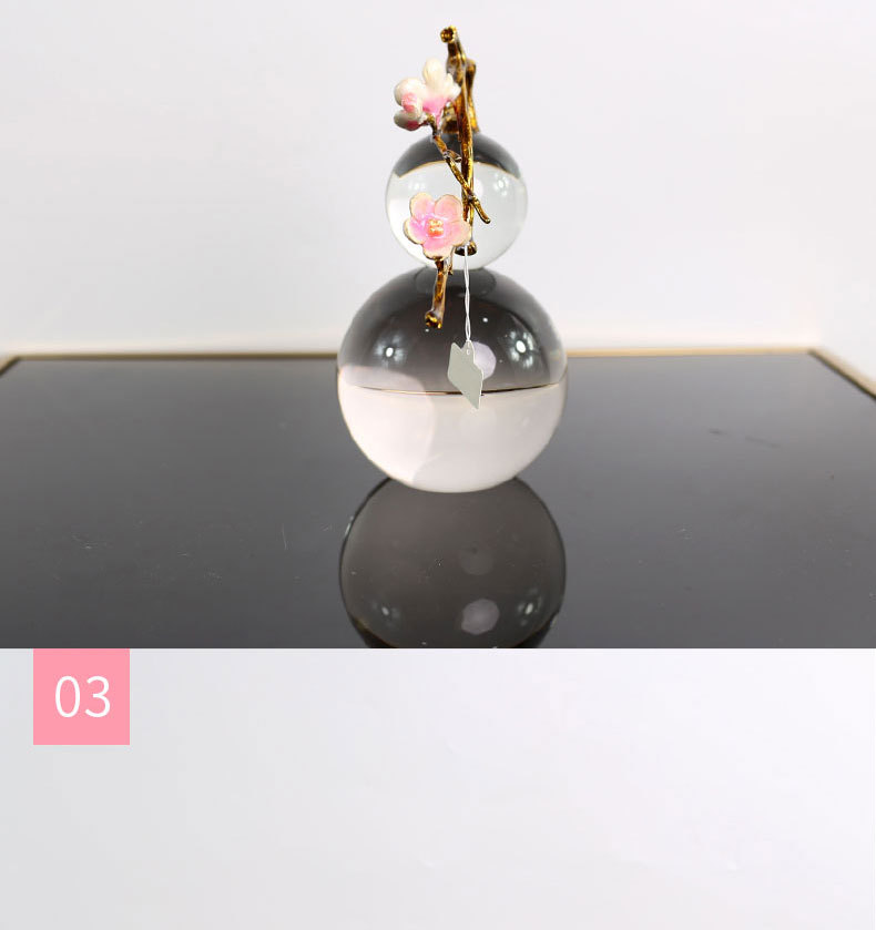 Modern light luxury crystal gourd ornaments, living room TV cabinets, artistic home sample rooms, new Chinese-style soft furnishings pic 43