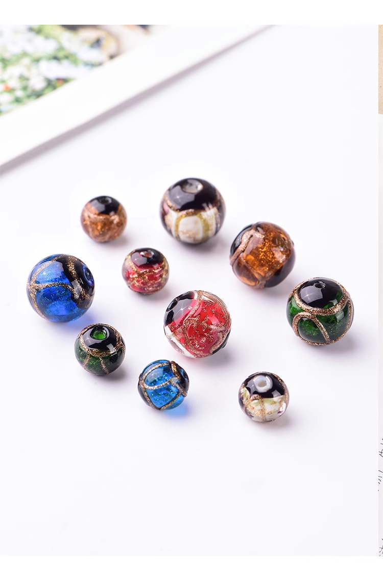 Xianghui Liuli scattered beads, Zibo Boshan handmade bracelets and chains, ancient method gold wire string beads wholesale bead jewelry accessories pic 11