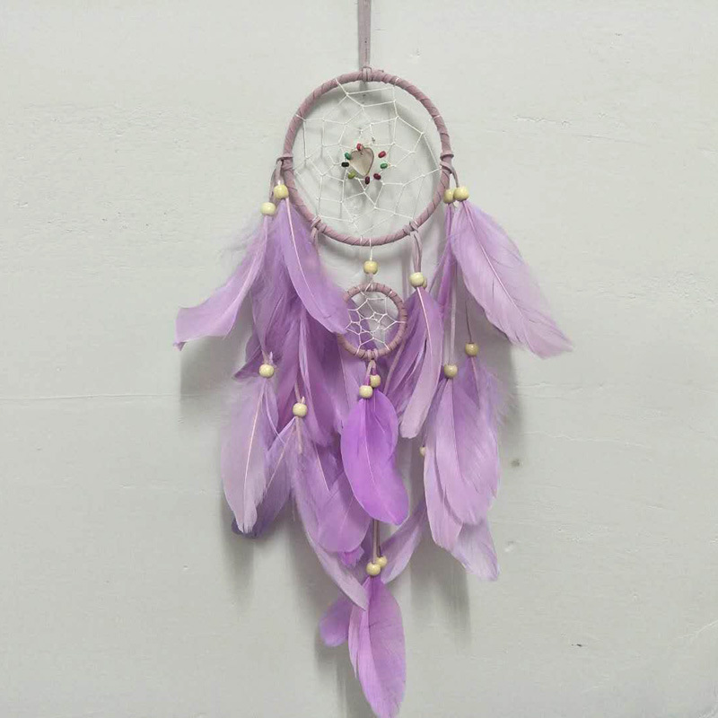 Factory wholesale pink double-disc dreamcatcher nets, home decoration dreamcatcher net pendants, creative wind chimes, dreamcatcher nets pic 5