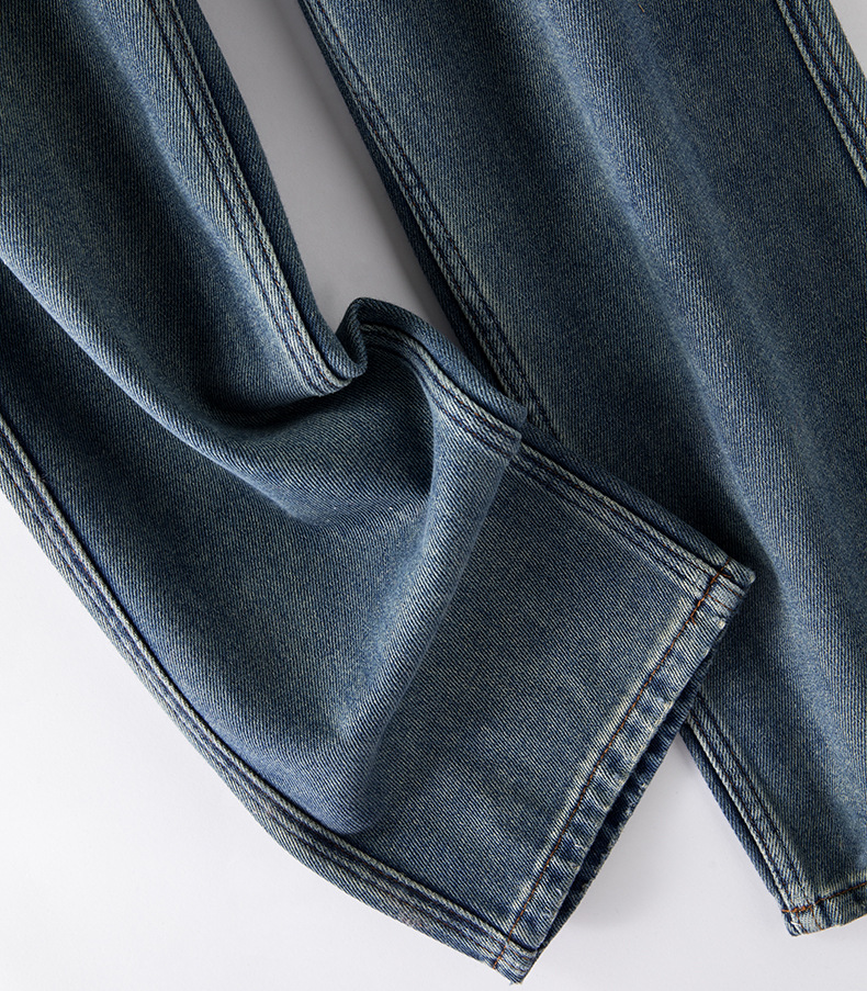 High-waisted straight-leg jeans for women, Spring 2023 new style, loose, slimming, drape, retro and nostalgic, floor-length wide-leg pants pic 28