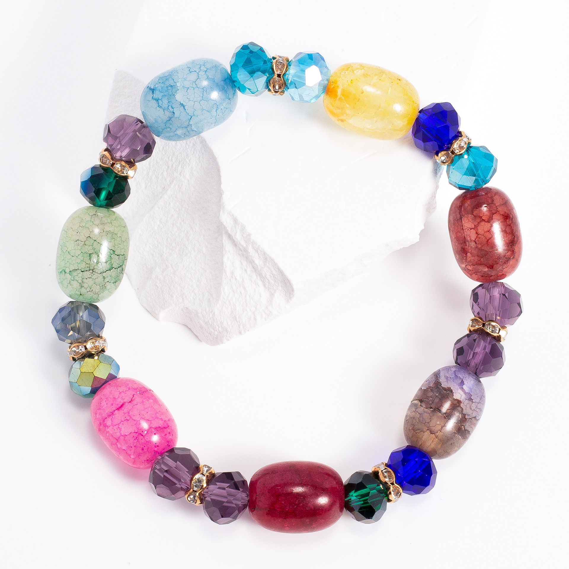 Wholesale of new fashionable Bohemian crystal bead chains, handcrafted alloy pendants and bracelets that are selling well across borders in Europe and America pic 6