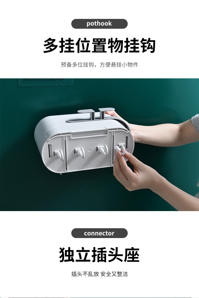 Hair dryer stand, no need for drilling, bathroom, toilet storage rack, wall-mounted hair dryer rack, air duct rack pic 14