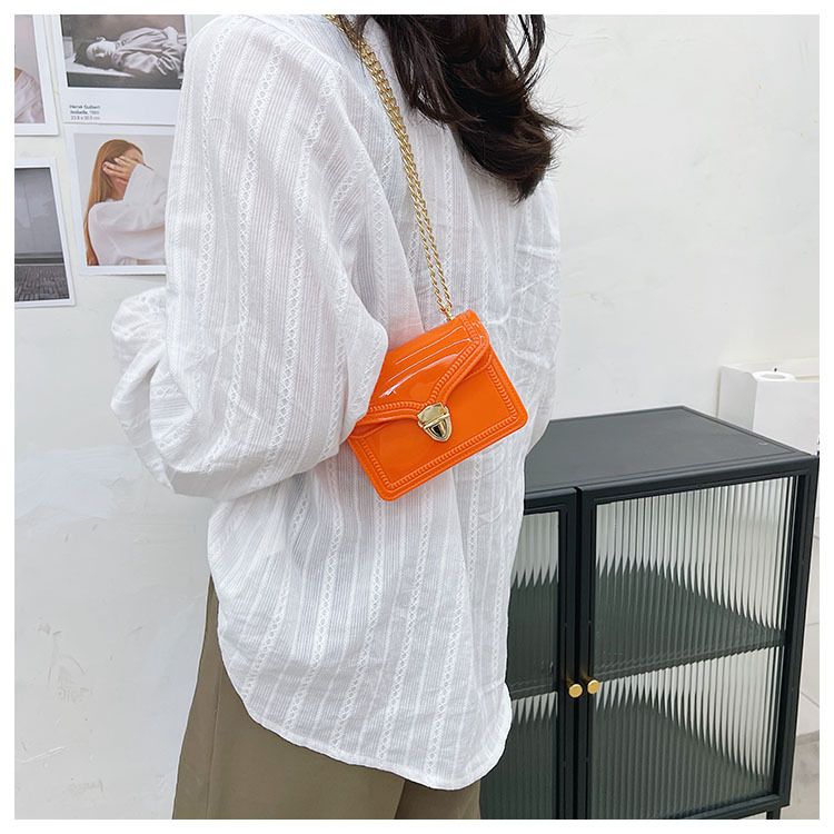 2021夏季新款PVC果冻包mini时尚花边小方包化妆包单肩斜挎ins女包详情37