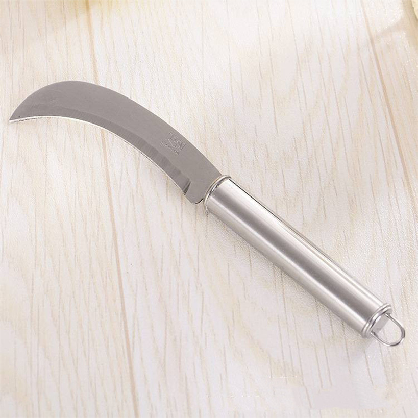 All-steel handle pineapple knife, curved knife, stainless steel peeler, eye remover, fruit knife, banana and melon knife, two-yuan supply pic 9