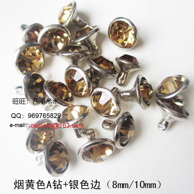 现货管钻撞钉DIY钻钉宠物脖套玻璃A钻皮带铆钉镶钻钮扣彩色详情24