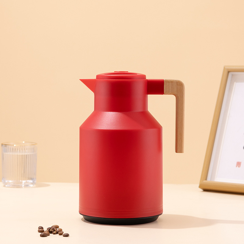 Nordic water thermos, large capacity coffee pot, 1L thermos water bottle, household thermos, glass inner liner, hot water bottle, open pic 9