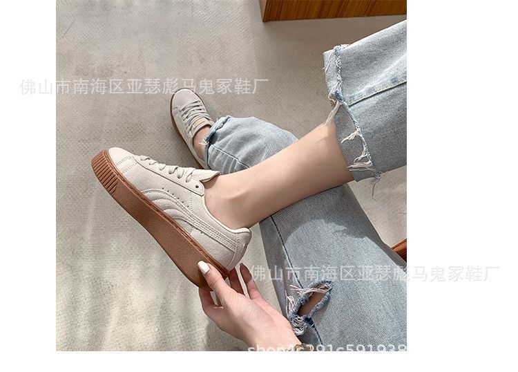莆田纯原蕾哈娜二代女式板鞋 厚底休闲四代松糕男鞋经典小白鞋详情21