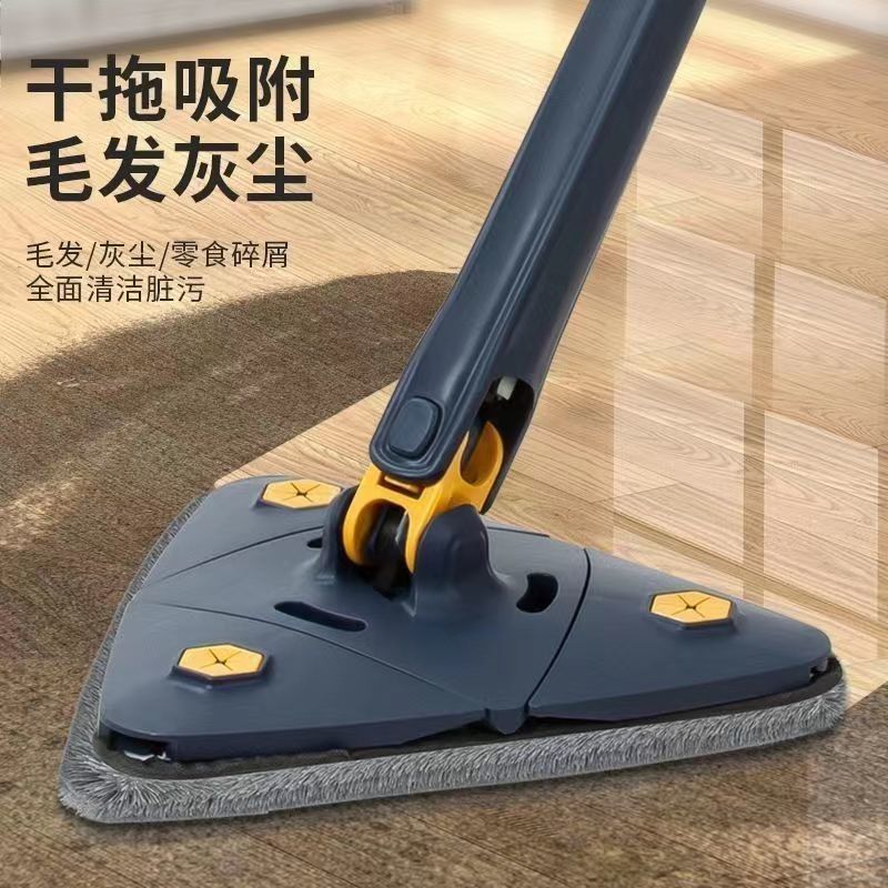 三角除尘万能旋转拧水拖把家用多功能天花板懒人清洁三角拖把详情11