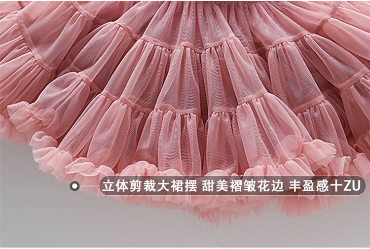 2024新款tutu裙半身裙儿童蓬蓬裙凸凸裙二代加蓬款女孩蛋糕裙子详情15