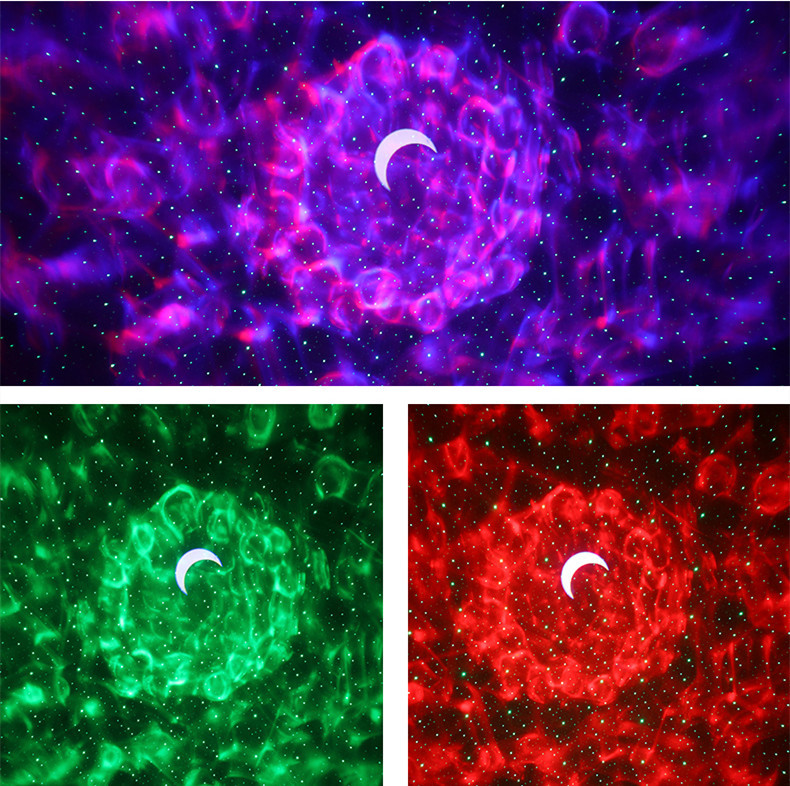 New music projection starry sky light, LED water ripple starry sky light, cross-border laser full sky star projection light, ambient night light pic 9