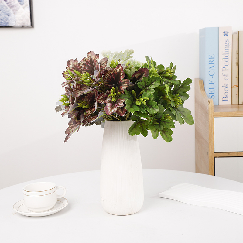 手感仿真兰花仿真花批发捧花工程11头菊花叶婚礼装饰摄影软装假花详情1