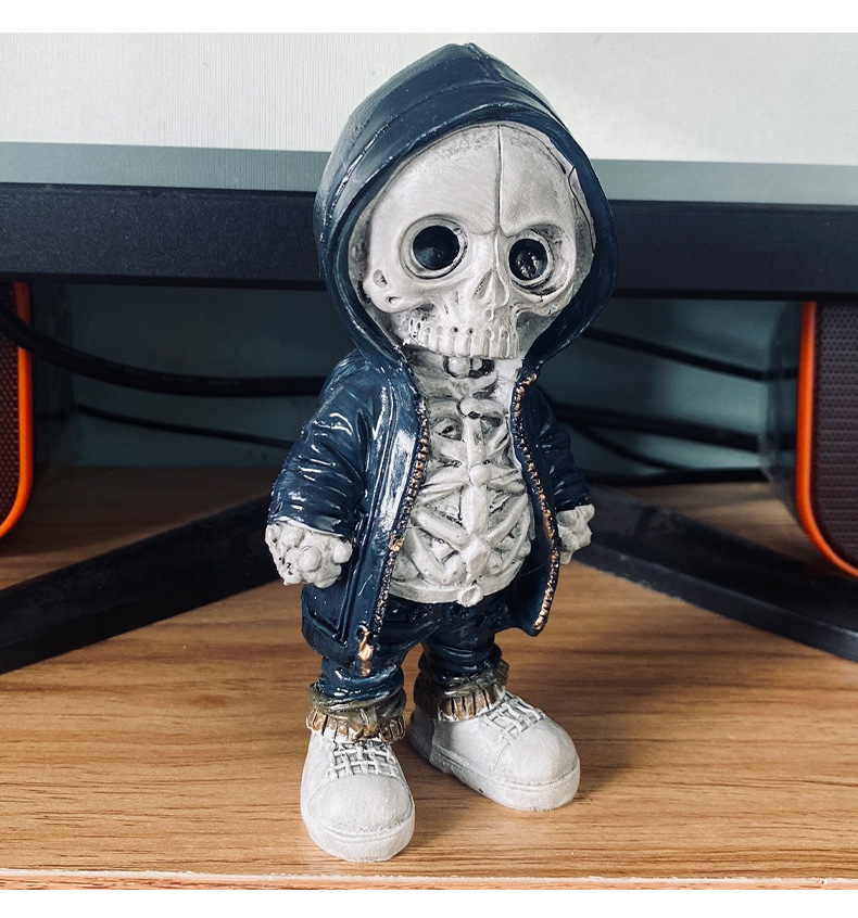 Amazon Halloween skull figurines, fashionable and creative figurines, Ghost Festival atmosphere scene decoration props wholesale pic 5