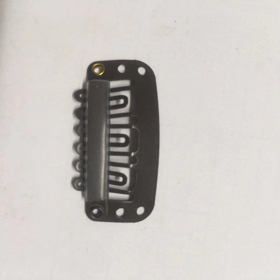Hair extension clips, wig clips, elastic invisible clips 3.2CM, 6 teeth [Mingli Accessories] Factory direct sales pic 3