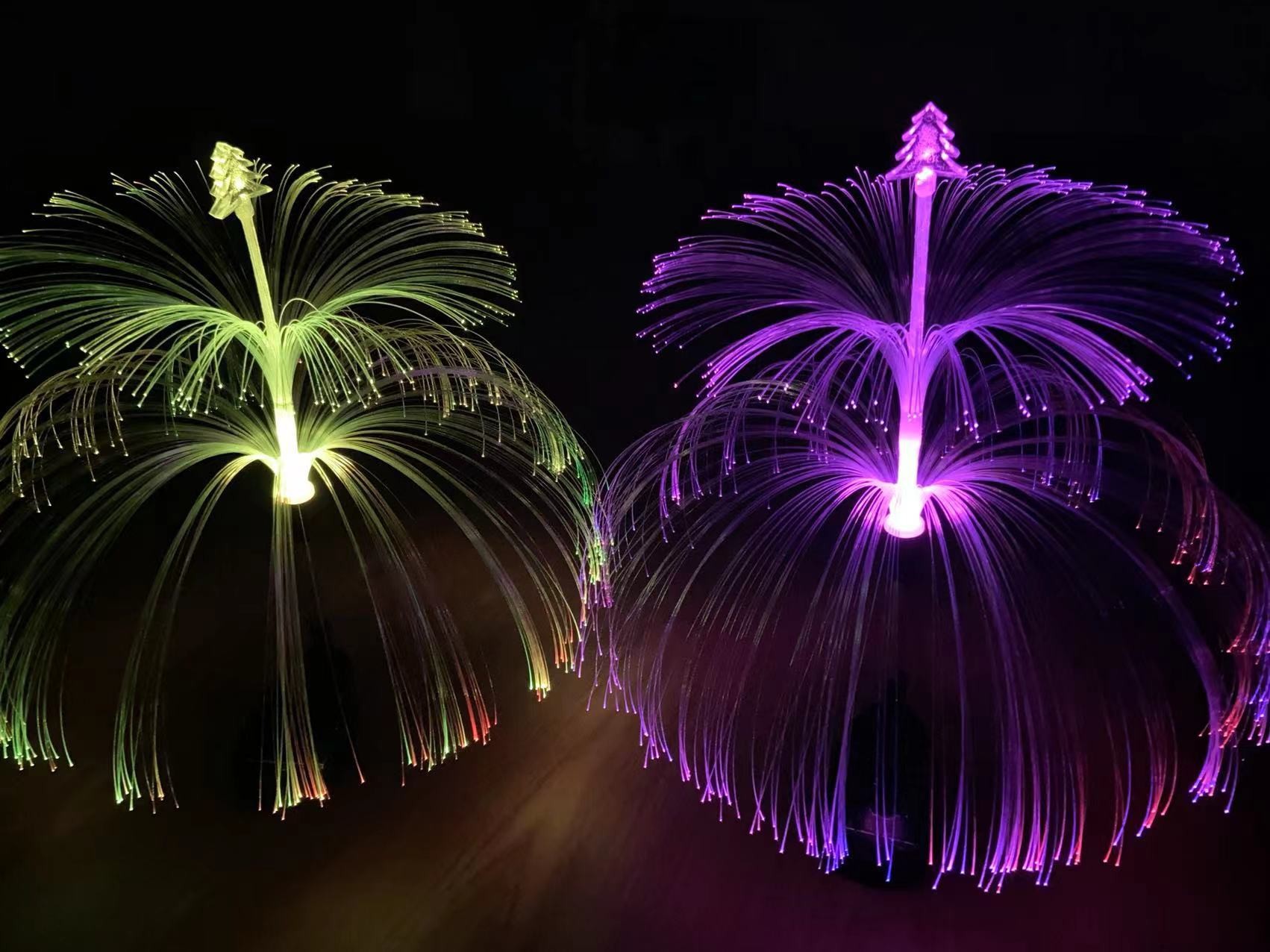 太阳能水母灯户外防水双层草坪灯装饰庭院景观灯led光纤芦苇灯详情27