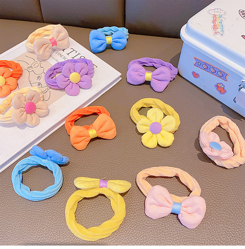 Children's towel band hair tie, little girl elastic hair tie, candy-colored hair tie, rubber band hair tie, girls' headwear pic 13