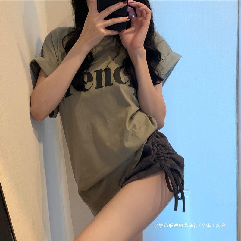 源头直发宽松短袖t恤女2024年新款夏季薄款设计感小众港味chic复详情5