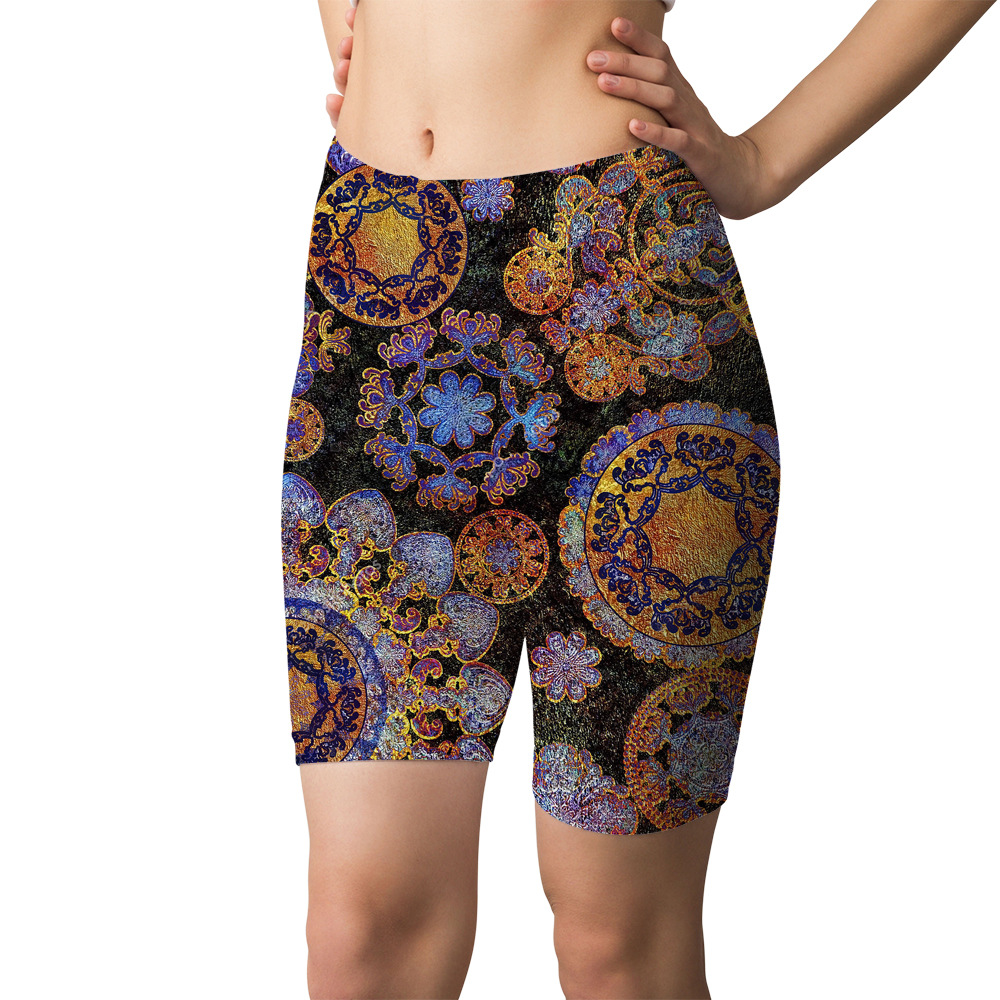 New 3D digital printed starry sky sports yoga capri shorts for cross-border Amazon from Europe and America. Please provide the printed image pic 47