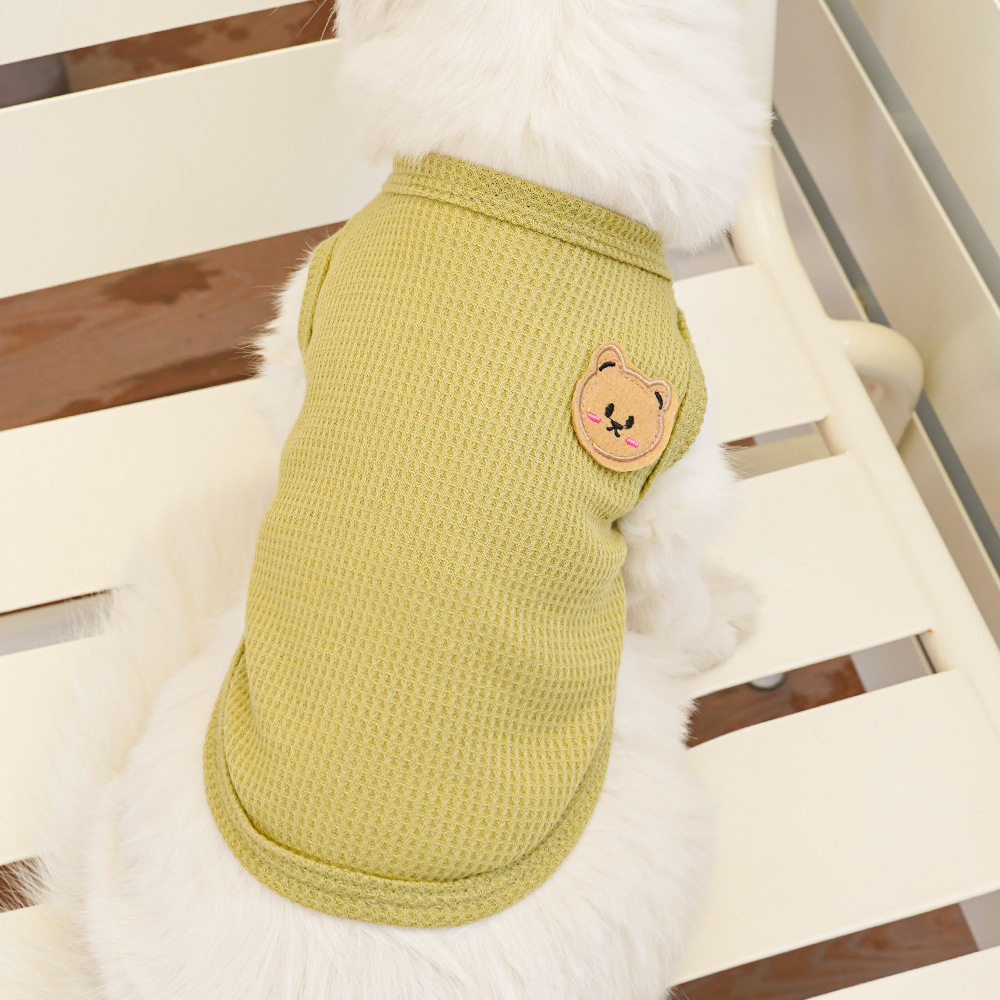 Pet clothing, Waffle bear summer vests, Teddy small and medium-sized dogs, cat and dog clothing manufacturers wholesale pic 31