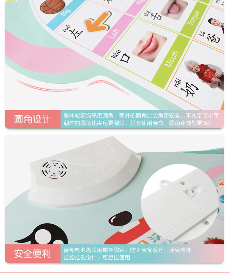 Pinyin sound rabbit wall pictures, baby cognitive enlightenment early education sound toys for boys, girls and infants wholesale pic 10