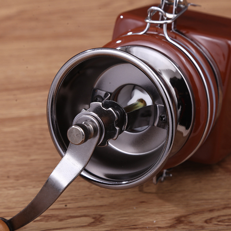 手摇咖啡豆研磨机便携咖啡磨豆机手动咖啡研磨器方罐密封罐家商用详情7