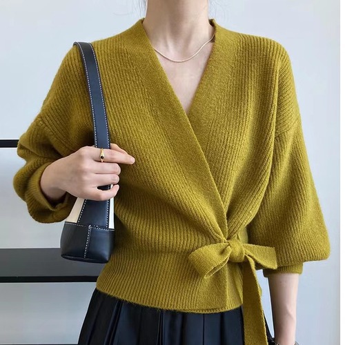 半高领纯色女式针织衫2022秋冬新款毛衣女修身百搭针织打底衫批发详情4