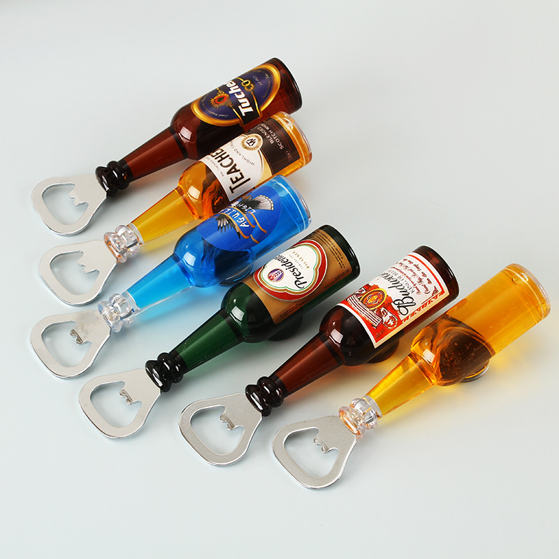 厂家现货批发啤酒开瓶器创意复古仿真酒瓶握把磁吸磁贴启瓶器详情5