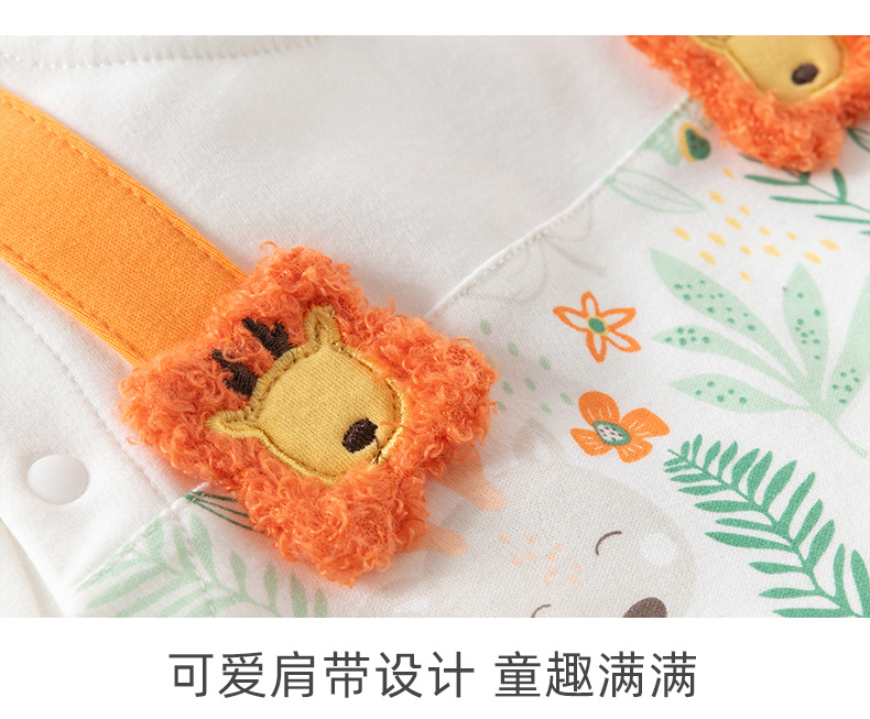 新生婴儿连体衣假两件春秋款纯棉宝宝长袖哈衣爬爬服宝宝衣服秋装详情8