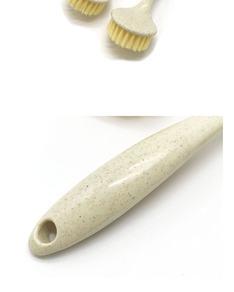 1086 Wheat straw pot brush with round head and long handle, kitchen cleaning pot and bowl brush, wholesale of general merchandise pic 9