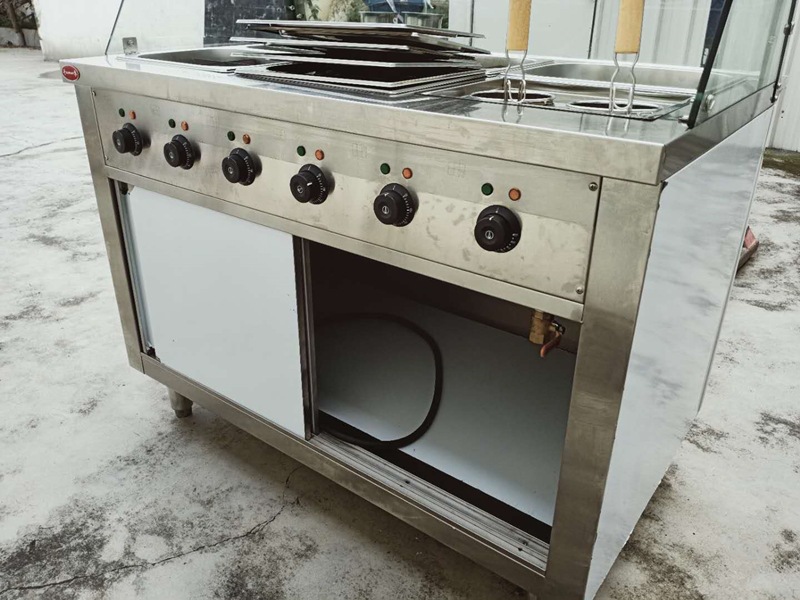 Qianmai Oden Machine EH-800 with glass cover, convenience store electric noodle cooker, commercial spicy hot pot skewer machine pic 9